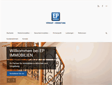 Tablet Screenshot of ep-immobilien.com